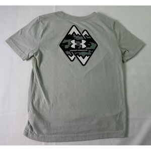 Under Armour Boys‎ Gray Graphic T-Shirt Mountain Logo Size 4T Kids Top 3-4 Years